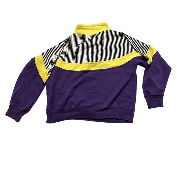 Unique Vintage Purple Yellow Lakers Quarterzip STARTER Style Sweatshirt - Picture 3 of 5